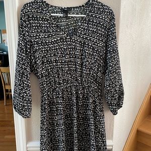 He&M black and white dress